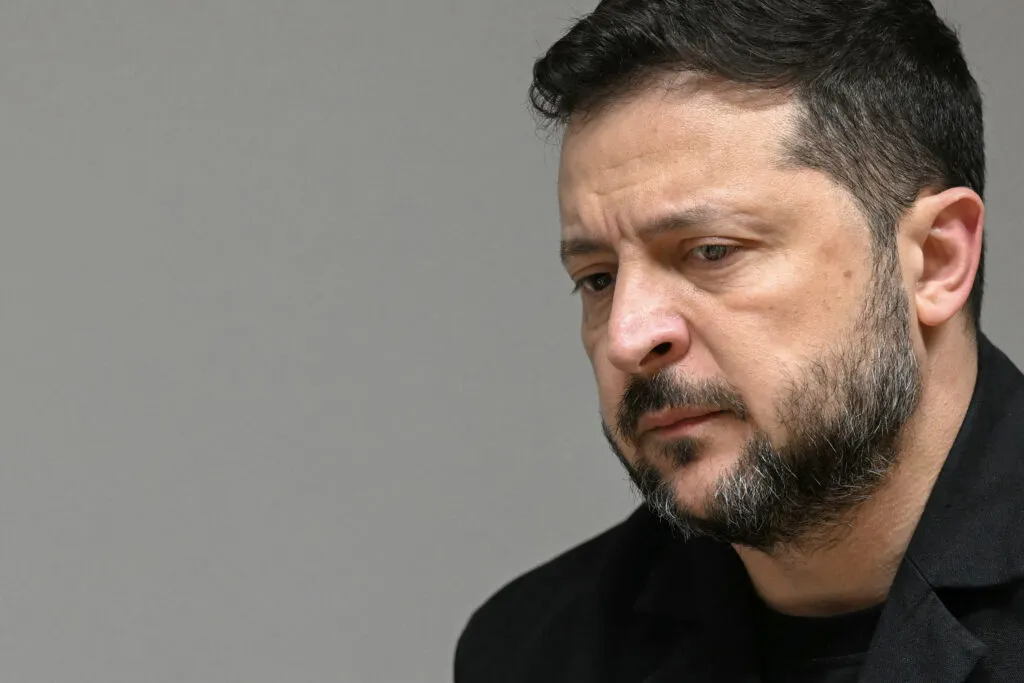 Le président ukrainien Volodymyr Zelenskyy en marge du sommet de l'UE à Bruxelles le 15 octobre 2026